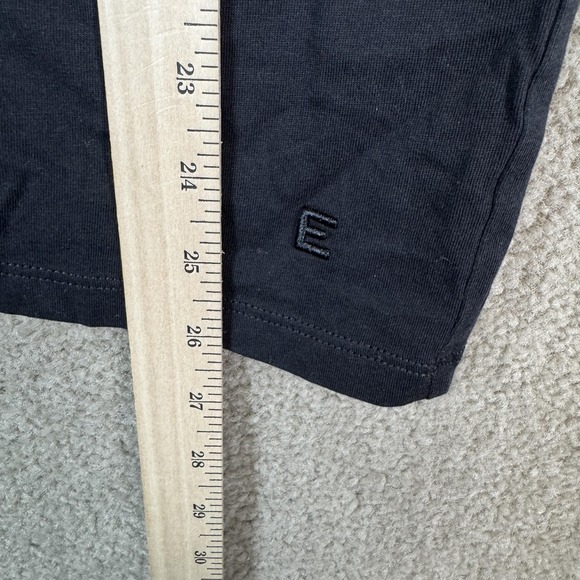 Everlane Uniform Shirt Mens Small Black Organic Cotton V-Neck Short Sleeve Tee - Picture 5 of 9
